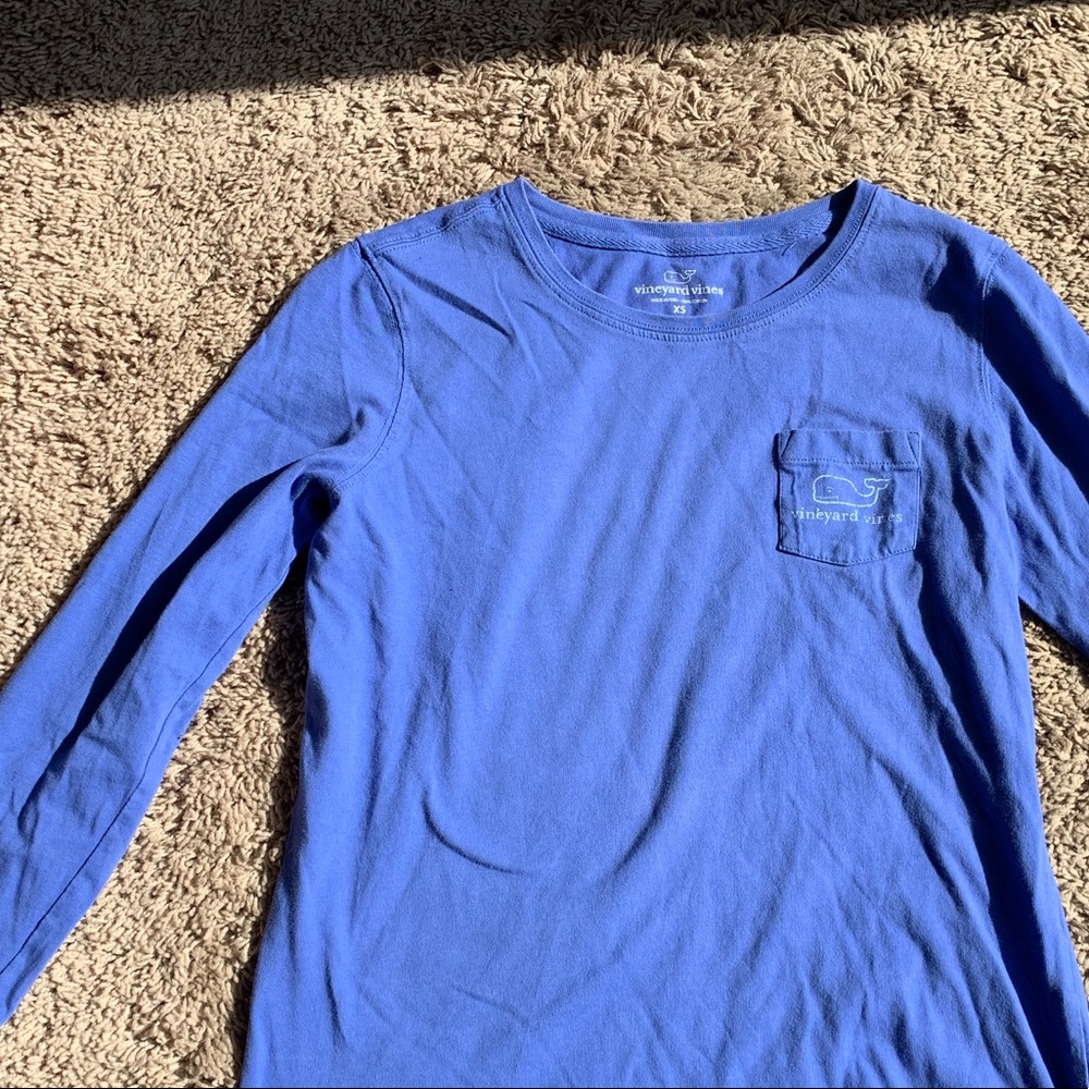 blue kids vineyard vines tee